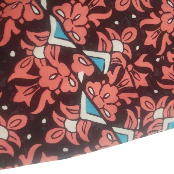 Lularoe‎ Tall & Curvy Leggings Womens Pink Black High Waist Floral Athleisure - Picture 3 of 9